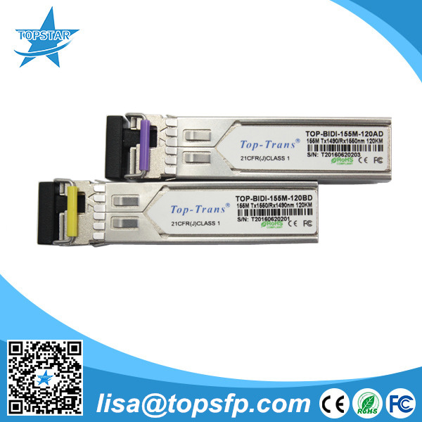 全新兼容模块Top-bidi-155M-120A/BD 155M BIDI单纤双向120KM