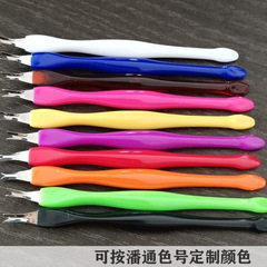廠家直銷 美甲死皮推不鏽鋼死皮叉深V叉口去角質修甲鋒利死皮鏟