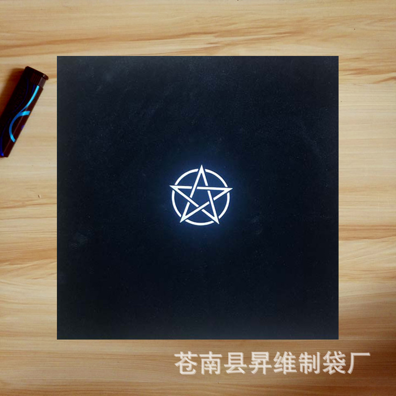 Spot tarot pentagrama negro púrpura franela mantel tapete tarjeta Carlo juego de mesa