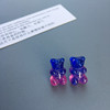 Hand -made earrings Beloed Bear Fund Sugar Earrings Girl Cute Tong Fun Feng Soft Girl Colored Candy Ear Cycles