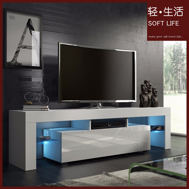 Luz hogar nórdico TV gabinete simple combinación moderno pequeño apartamento sala de estar TV gabinete muebles image 3