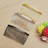 DIY headdress accessories 20 tooth twist lines hair comb, environmentally friendly electroplated iron, combed combed hair folder hair pearl hair clip