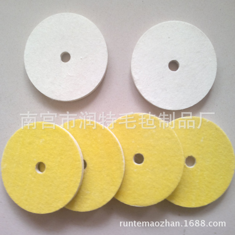 直销3寸毛毡轮羊毛垫不锈钢玻璃抛光轮80mm植绒羊毛盘抛光盘
