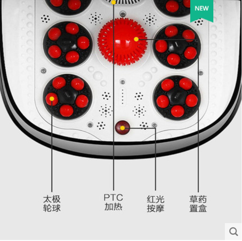 High-Z Incandescent Full Automatic Massage Foot Bath for Home Use, Constant Temperature Foot Wash Basin, Electric Heating Foot Bath Tub, Luxury High-End Foot Bath