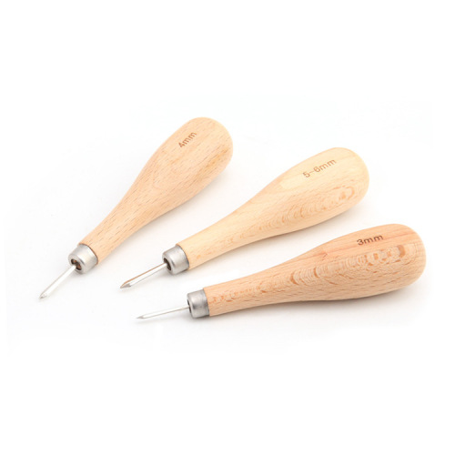 Leather diy tools handmade leather goods making leather awl rhombus diamond drill reaming fit