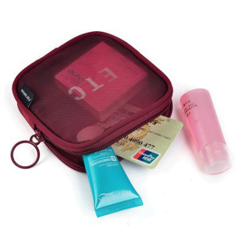 Органайзер bag travel pouch, дышащая сетка сверху, молния, маленький/средний/большой, мультицвет