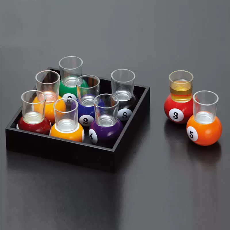 带9个杯的9球桌上台球 酒吧游戏用品 外贸进出口桌上台球酒具游戏