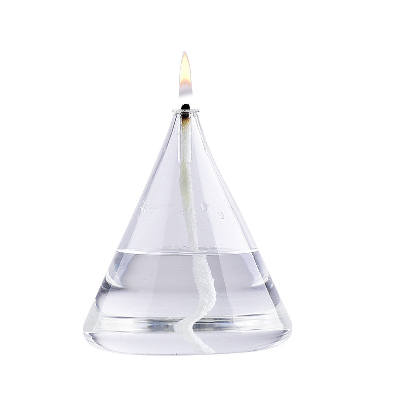 Directo de fábrica de vidrio creativo candelabro decoración nórdico romántico simple moderno hogar escritorio lámpara de mantequilla libre de humo