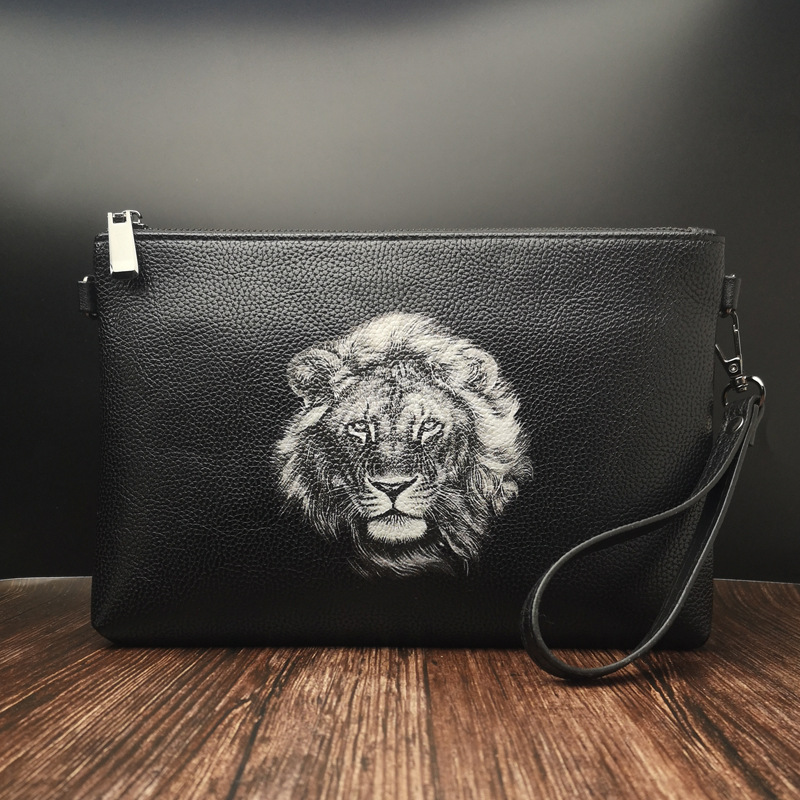 Kuaishou celebridad Wu Di Tianou mismo estilo de negocios en relieve bolso de los hombres espíritu Guy billetera bolsa social bolso de los hombres de moda