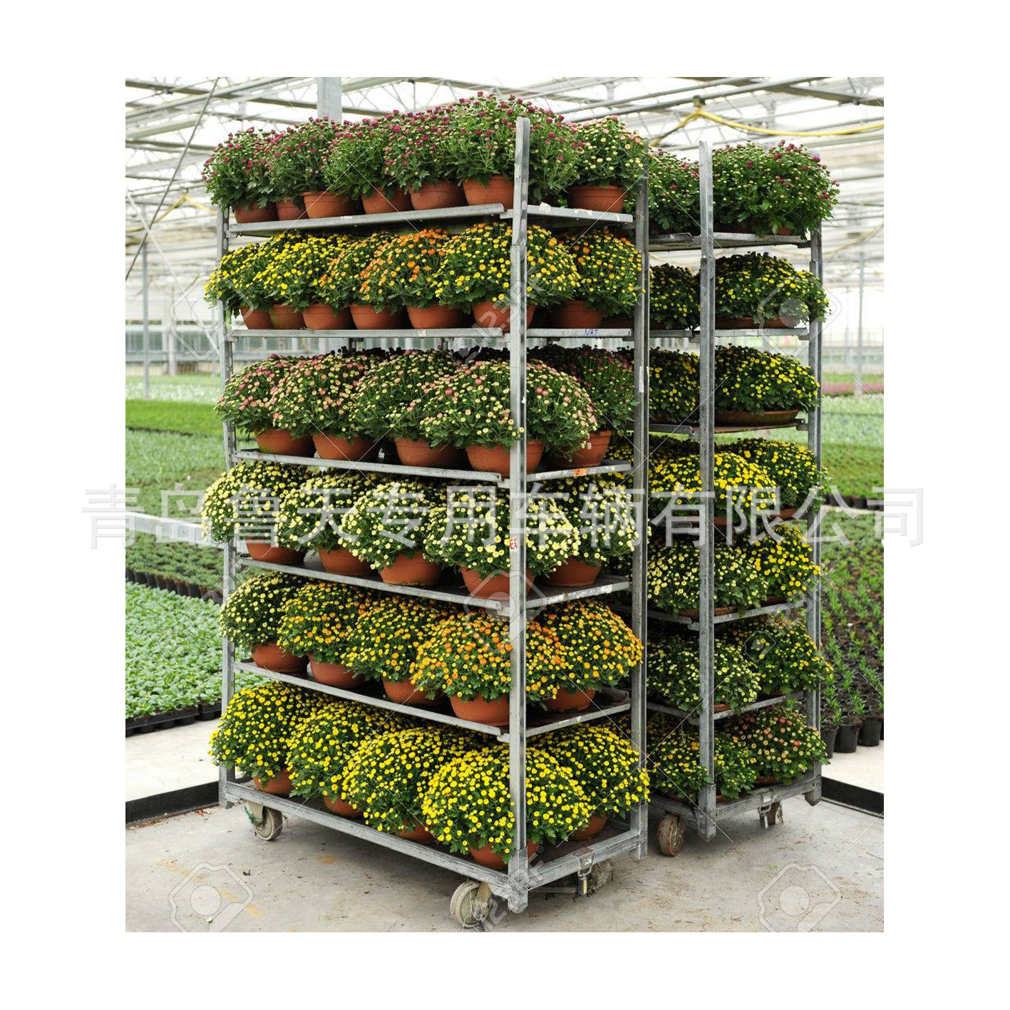 厂家批发花架车花卉台车 移动货架多肉鲜花果蔬育苗车手推车