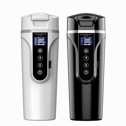 Carefully selected smart car electric heating cup, new car water boiling cup, 24V car heating cup, stainless steel cup, digital display 12V