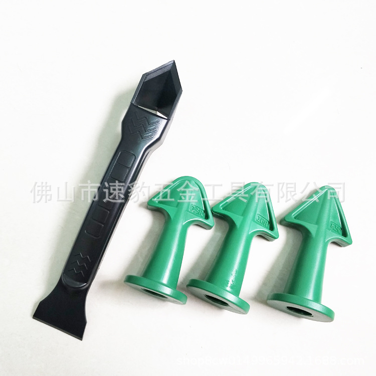 Boca puntiaguda de plástico y traje de pala de pegamento Boquilla DE LIMPIEZA DE raspador de múltiples ángulos conjunto de cinco piezas herramienta de costura de belleza