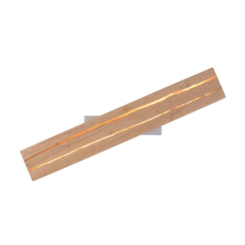 Transfronterizo LED pasillo madera grano color Lámpara de pared registro crack giratoria lámpara de pared de madera fuente de cabecera fábrica en stock
