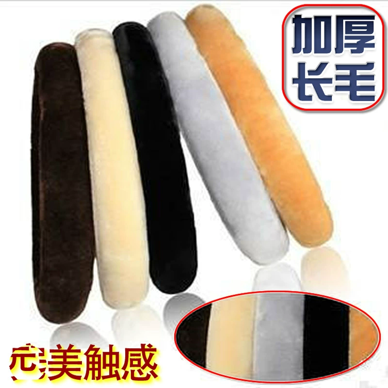 Оптовая продажа утолщенные длинные плюшевые автомобильные чехлы для рулевого колеса зимой теплый бутик новый автомобильный ювелирный комплект