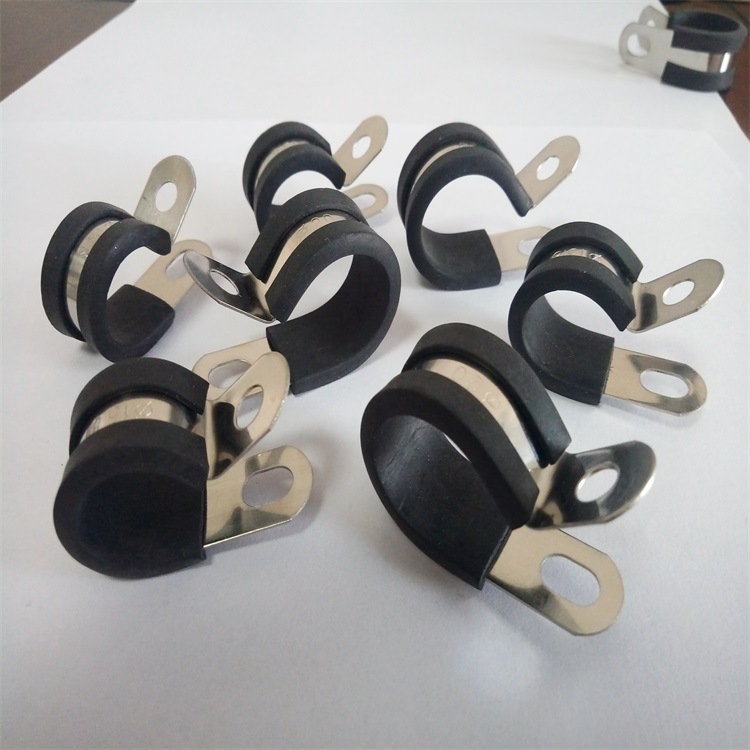 316波纹管紧固夹 R型包胶管夹13mm现货