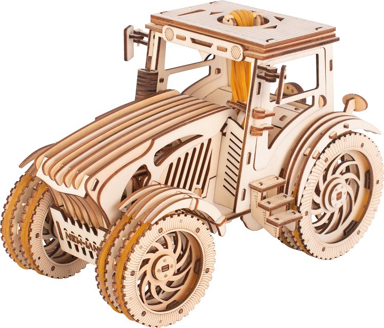 Xinlian ventas directas de la fábrica de goma tractores de freno 3D rompecabezas tridimensional rompecabezas niño DIY hecho a mano