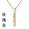 Fashionable three dimensional necklace stainless steel engraved, wholesale