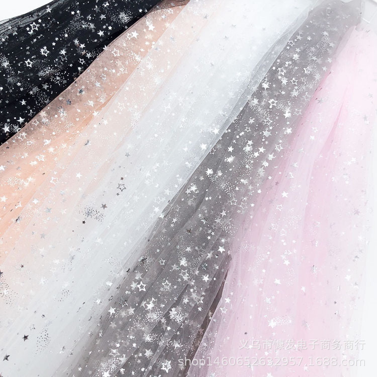 Soft yarn hot Silver Meteor mesh star Yarn fabric stage clothing fabric diy headdress accessories headdress flower