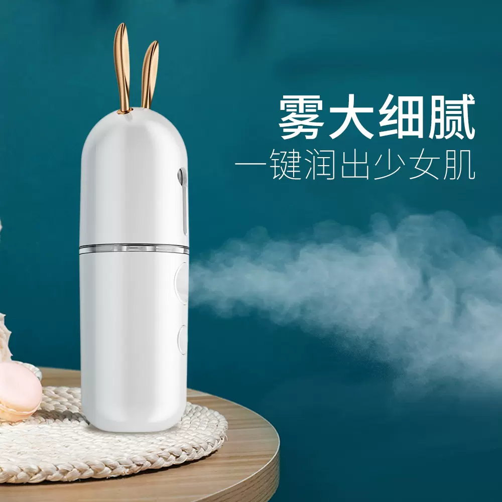 热销卡通补水喷雾仪蒸脸器家用手持充电便携冷喷脸部加湿补水仪器