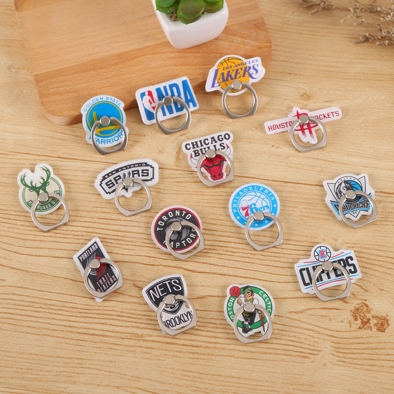 Mobile phone holder mobile phone ring buckle acrylic NBA Basketball League team logo acrylic mobile phone ring buckle