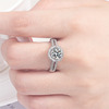 Brand fashionable wedding ring, zirconium, European style, flowered
