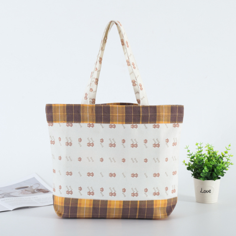 创意印花实用帆布袋定 制购物棉布袋定 做单肩手提礼品帆布袋批发