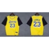 Fake two (black sleeves) Lakers yellow No. 23
