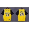 Fake two (black sleeves) Lakers yellow No. 24
