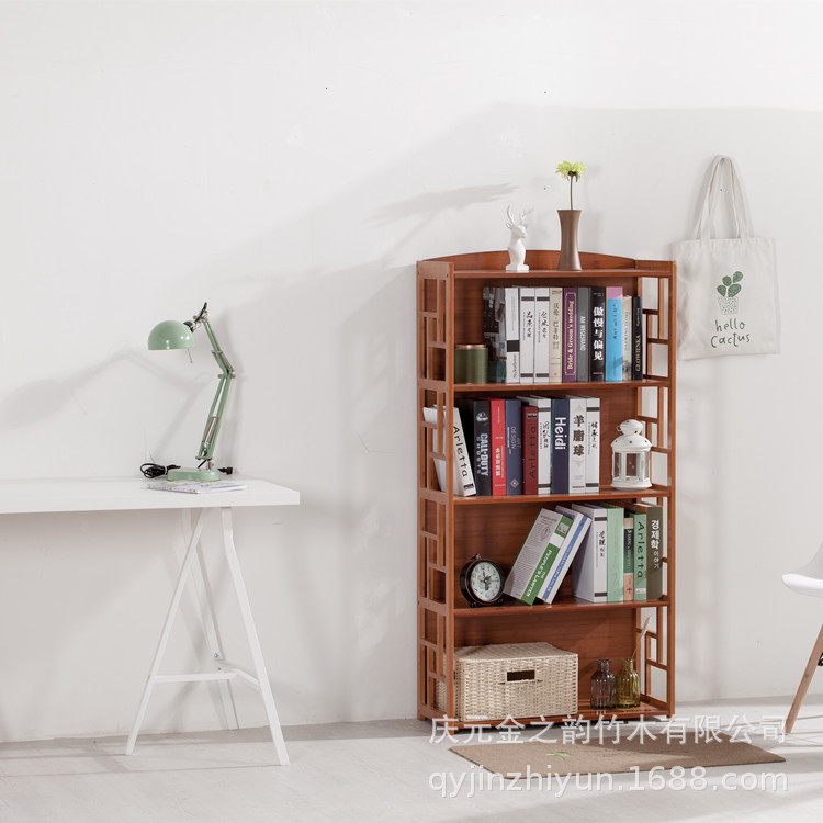 Small Bookshelf, Floor-Standing, Simple and Modern, Children's Simple Bookcase, Storage Rack, Desktop Storage, Creative Solid Wood, Multi-Layer for Students