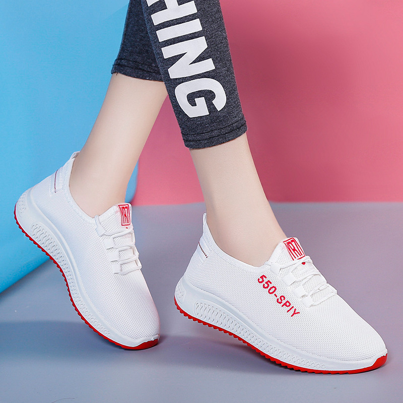 Spring and Autumn Women's White Shoes, Trendy and Versatile Casual Sports Shoes, Breathable Old Beijing Cloth Shoes Wholesale, Breathable and Comfortable