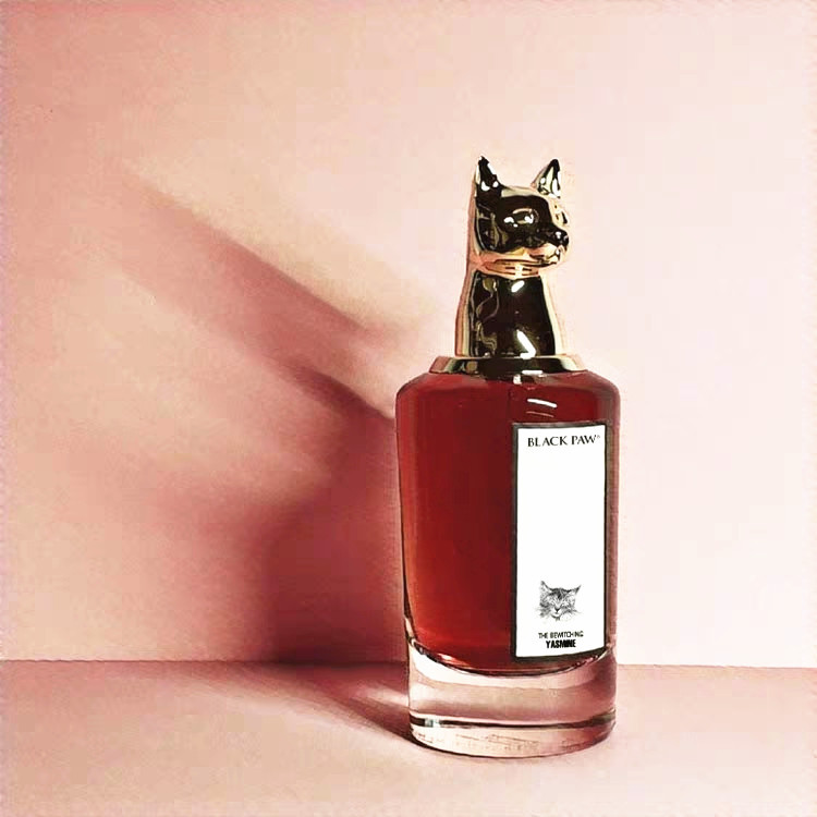 供应鹿头香水瓶75ml香水玻璃瓶喷色瓶空瓶晶白料水晶香水瓶