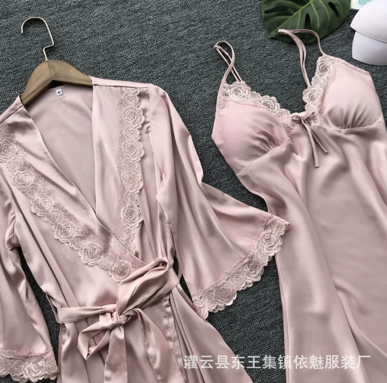Пижама, халат, цветной сексуальный набор, плюс сайз, Aliexpress