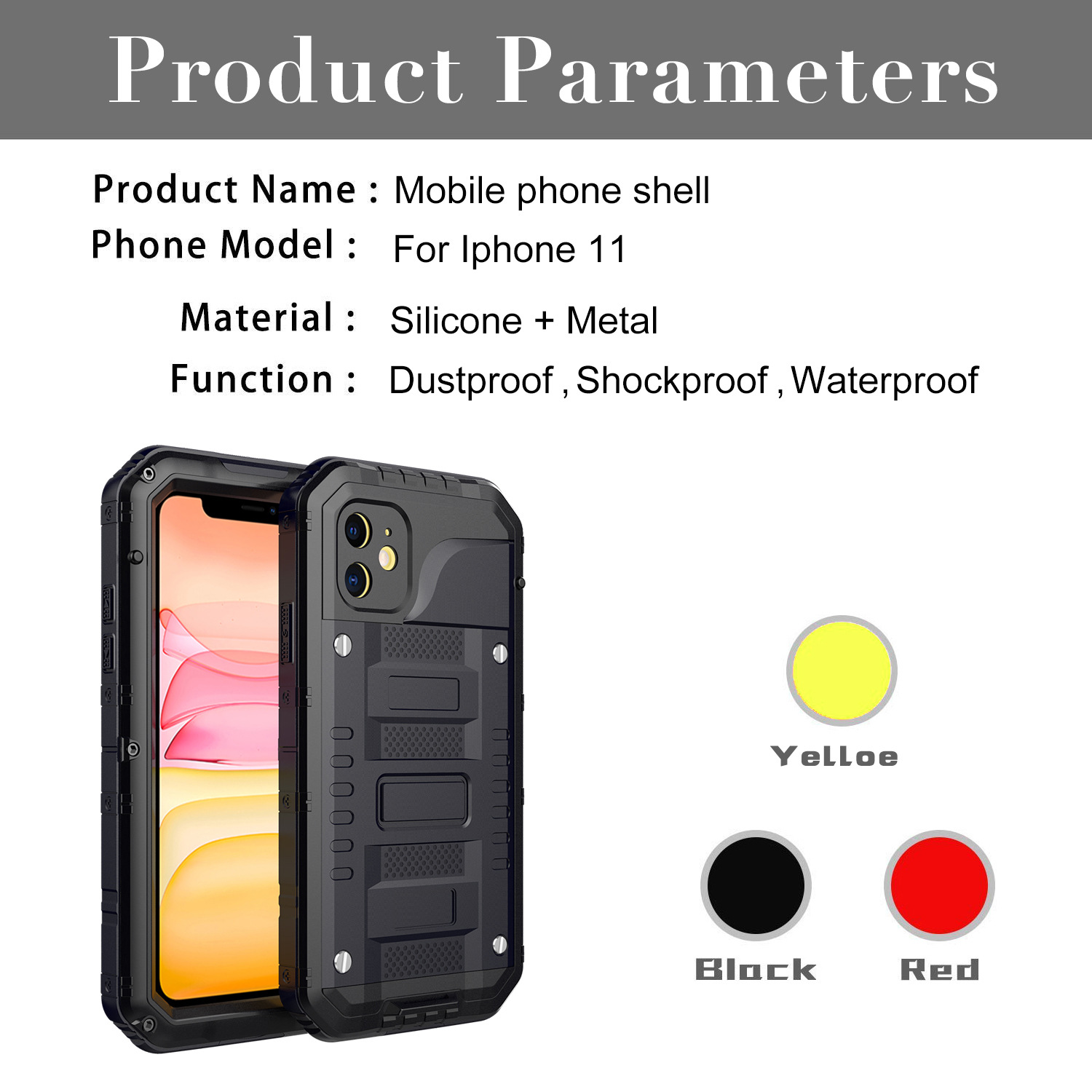 Suitable for iPhone 15 metal waterproof phone anti drop and shock-absorbing protective Apple 14PM diving case, full_voghion.com
