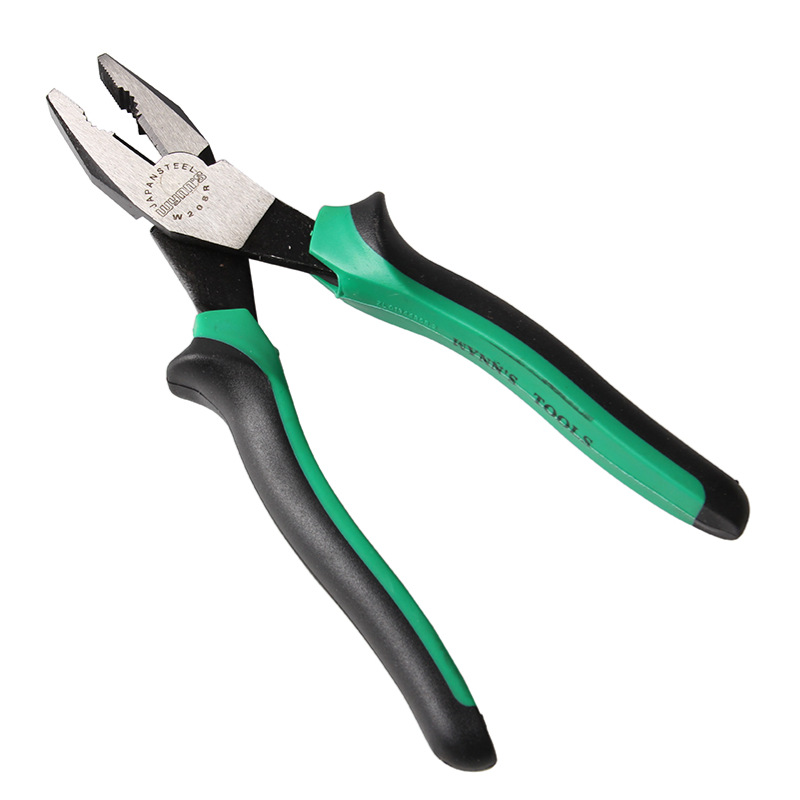 威力狮8寸200MM德式省力钢丝钳 平嘴钳 老虎钳 平口钳切断钳W208R