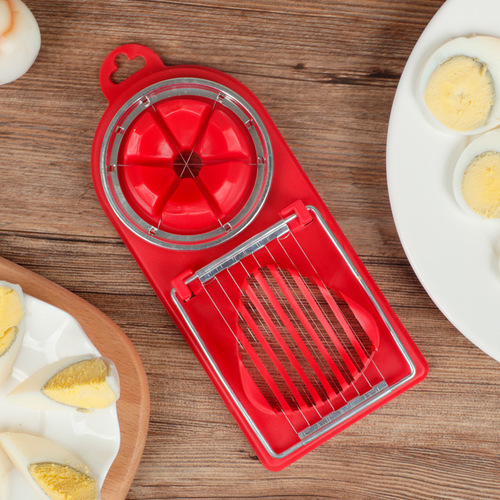 Multifunctional two-in-one egg cutter, egg fancy cutter, stainless steel egg cutter, preserved egg divider, slicer