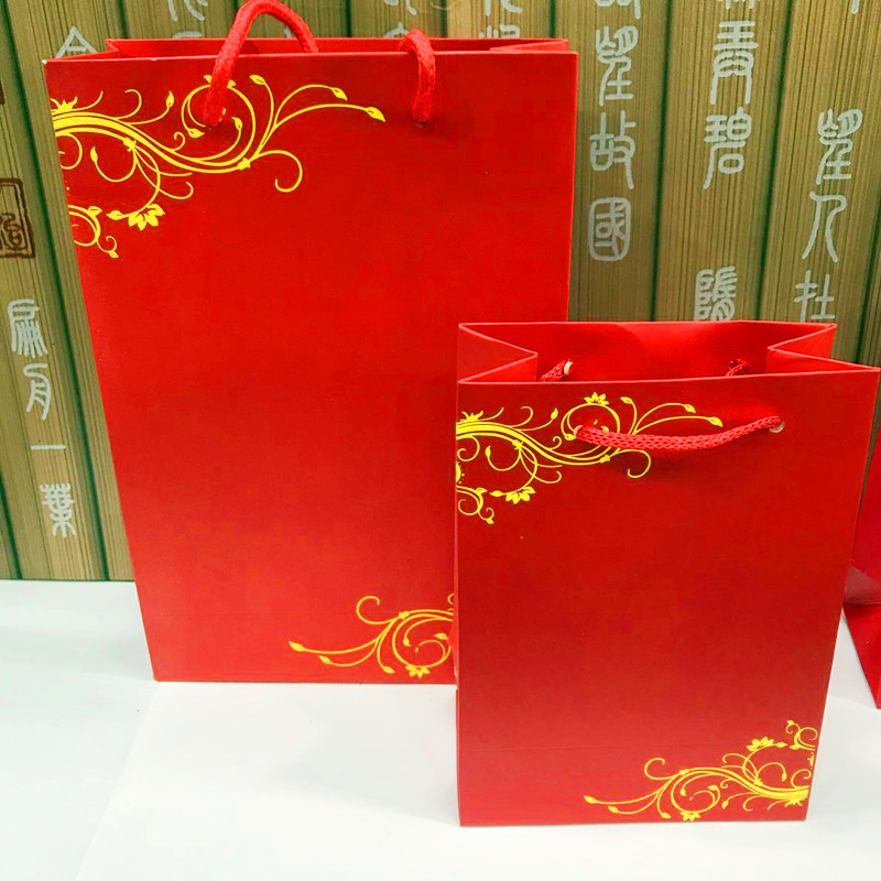 红色珠宝首饰手提袋  礼品直播饰品包装袋  手串手镯手拎袋定做lo