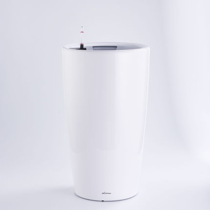 Laizhixiu auto-absorbente maceta redonda grande alta-top resina sala de estar piso perezoso auto-absorbente maceta venta al por mayor