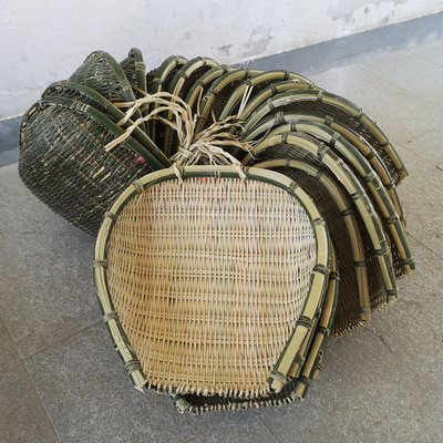 天然竹编 筲箕 洗菜篮 沥水篮 竹簸箕筛子火锅店家用竹编制品批发|ru