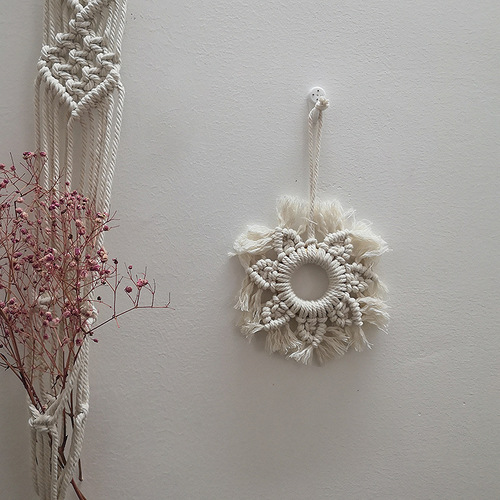 ins Nordic style hand-woven five-pointed star pendant bohemian pure cotton wall hanging Christmas gift gift