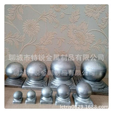 冲压方管球形柱头聊城立柱盖帽方管枪尖 莲花柱头护栏配件