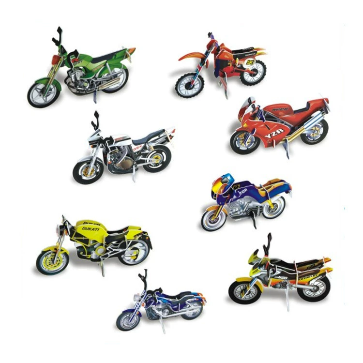 Детский сад 3D 3D пазл раздача сделать-это себя модель мотоцикла Раннее Обучение ребенка DIY игры