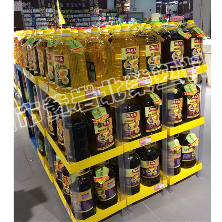 三层53*35超市粮油面粉香醋酱油耗油料酒香料盐塑料展示陈列货架