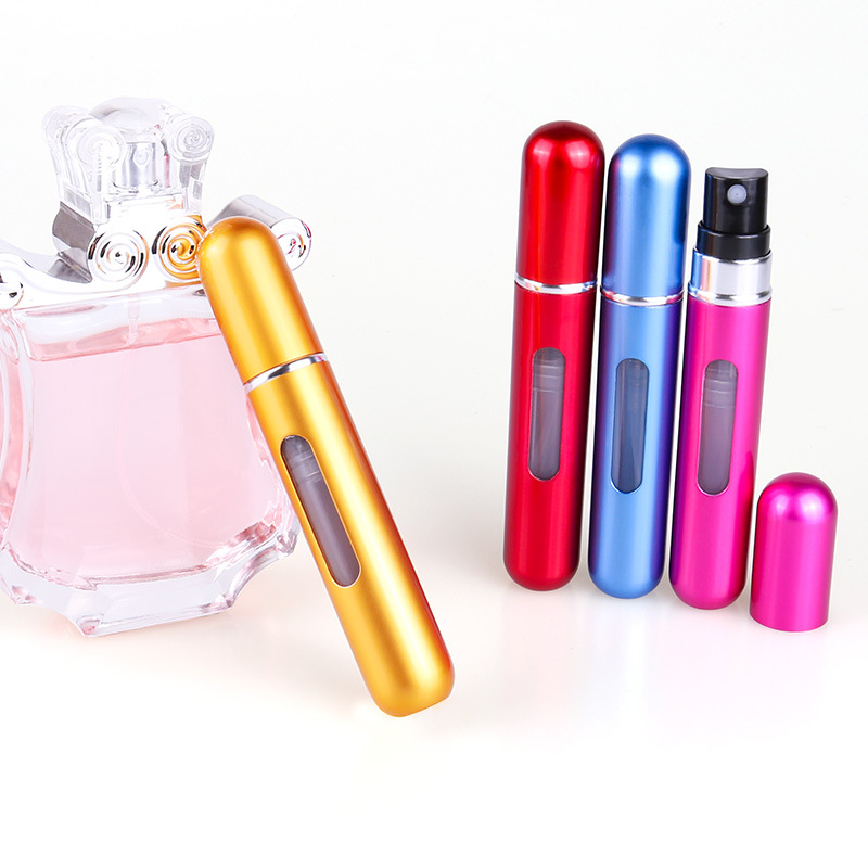8ml de perfume sub-botella de llenado inferior redonda botella de spray de lápiz labial portátil de viaje Ciclo de alta gama