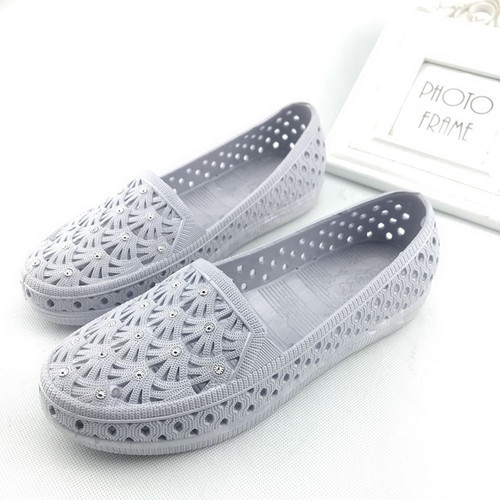 Single Shoes Sandals Women's Sandals Flat Sandals Summer Toe-Toe Sandals Thick-soled Crocs Shallow Mouth Single Shoes Wholesale