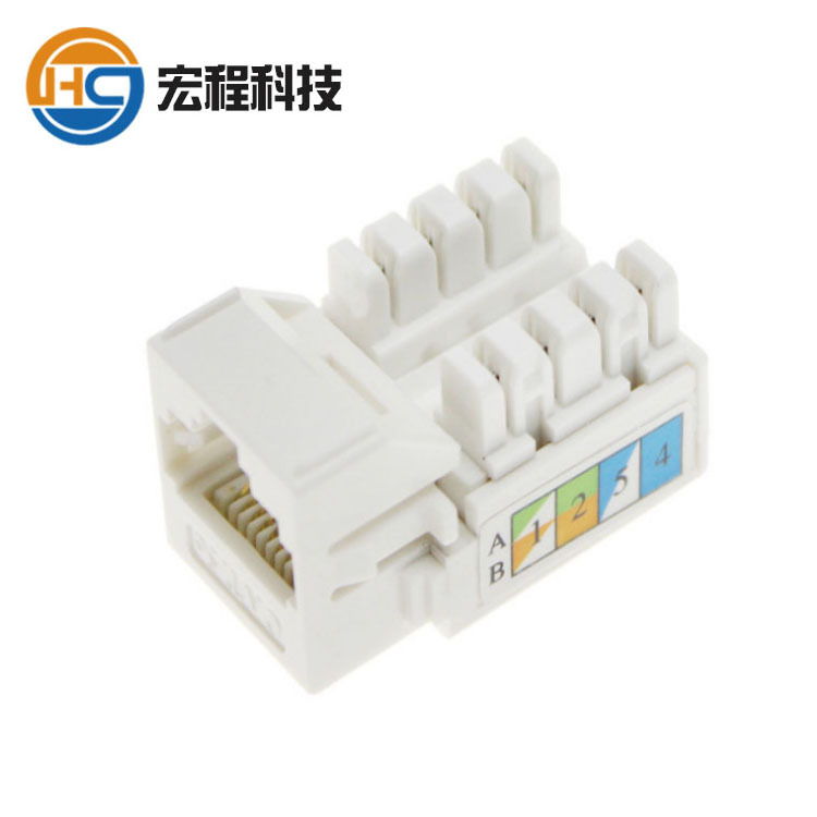 厂家直销cat5e康普款模块超五类网络模块UTP模块8P8C镀金3U过测试