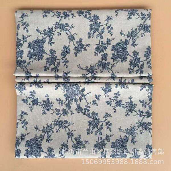 Factory directly supply linen fabric linen printed flax blank cloth…