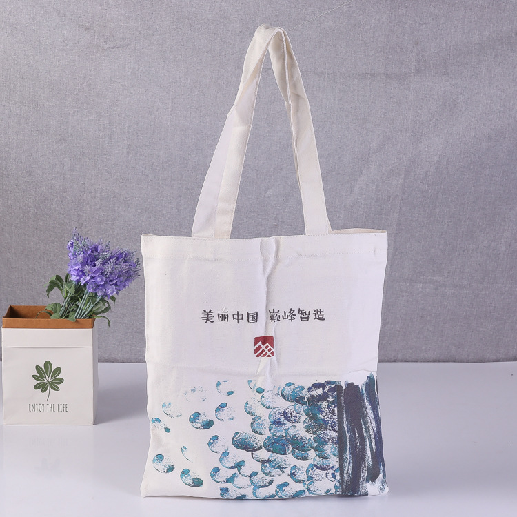 空白手提帆布袋教育宣传购物帆布袋印logo棉布袋单肩背包学生袋