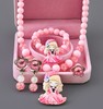 Children's cartoon accessory, pendant for princess, necklace, ear clips, set, “Frozen”
