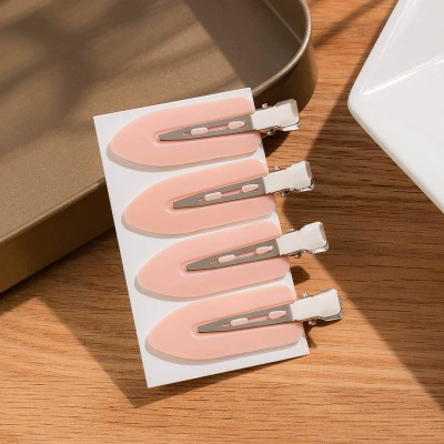 Заколки hairgrip в корейском стиле, простые элегантные пластиковые зажимы — 4 шт. на карточке, ассорти