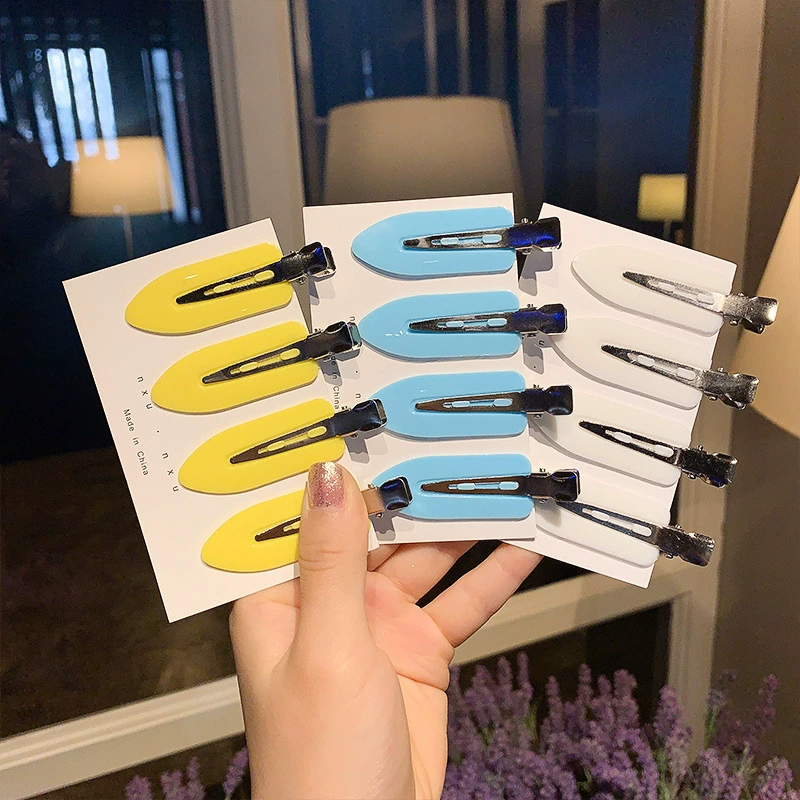 Заколки hairgrip в корейском стиле, простые элегантные пластиковые зажимы — 4 шт. на карточке, ассорти